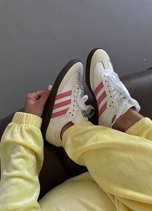 Adidas samba white / fuchsia 9