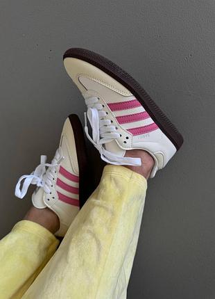 Adidas samba white / fuchsia 7