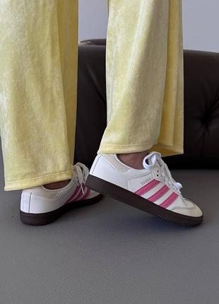 Adidas samba white / fuchsia 4