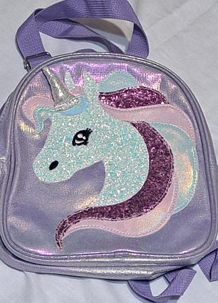 Рюкзак детский голографический claire’s,единорежек.