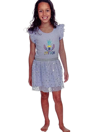 Платье для девочки с фатиновой юбкой lio stitch, рост 110-116, 5-6 лет