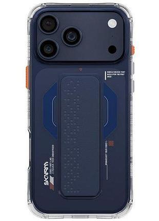 Чохол-накладка skinarma haxa (mag-charge + grip-stand) iphone 17 pro (6.3") blue