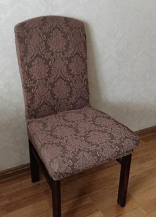 Жаккардовые чехлы на стуле 2
