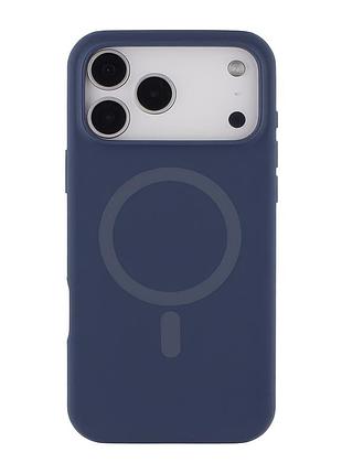 Чехол-накладка bizon silicone case (magsafe) для iphone 17 pro (6.3) dark blue