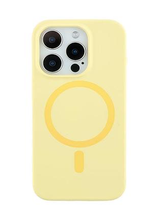Чехол-накладка bizon silicone case (magsafe) для iphone 16 (6.1) yellow