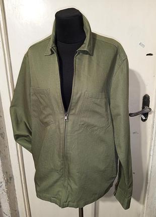 Zara man натуральная льняная-коттоновая мужская легкая куртка без подкладки на молнии туреченка