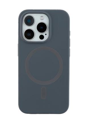 Чехол-накладка bizon silicone case (magsafe) для iphone 15 pro max (6.7) grey