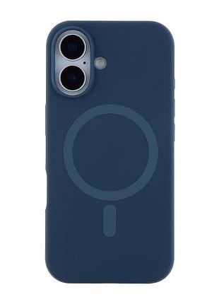 Чехол-накладка bizon silicone case (magsafe) для iphone 17 (6.3) dark blue