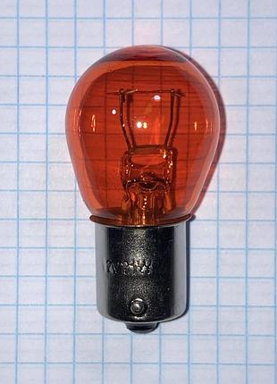 Лампа автомобільна 12v py21w bau15s жовта yellow amber henkel зміщений цоколь