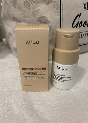 Ензимна пудра anua rice + ceramide rice enzyme brightening cleansing powde