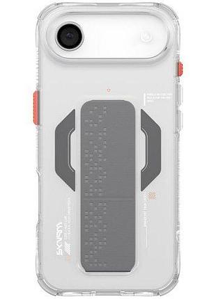Чохол-накладка skinarma haxa (mag-charge + grip-stand) iphone 17 air (6.5") clear
