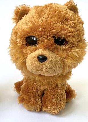 Мягкая игрушка щенок барли ty beanie boo's глазастик собака собачка чау-чау