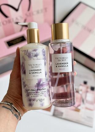 Спрей та лосьйон для тіла lavender vanilla victoria’s secret