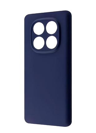 Чехол-накладка silicone case full xiaomi redmi note 14 pro 5g синий