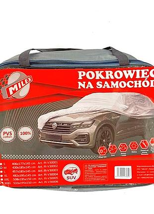 Тент джип минивен 430x185x145см m подкладкой pj-v30002 milex карман под зеркало+замок