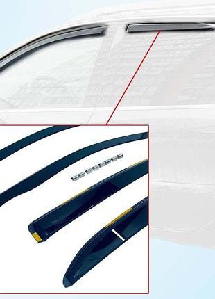 Дефлекторы окон (ветровики) renault scenic ii 2003-2009 (+от) (heko)