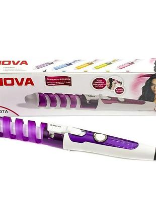 Утюжок для волос (плойка) nova 2007 спиральная плойка 4
