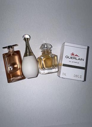 Мініатюри парфумів dior jadore, lancome idole, mon guerlain