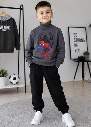 Новий спортивний костюм spider-man для хлопчика, трьохнитка, р. 34