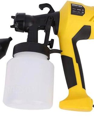 Электрический распылитель для краски electric paint sprayer 500w ручной прибор пульверизатор, распылитель 800 мл краскопульт 3