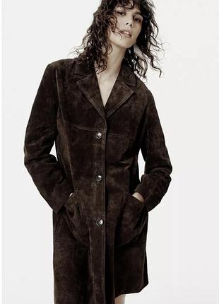 Замшевий піджак куртка  плащ тренч  zara