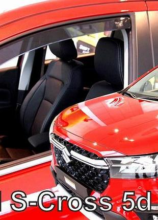 Дефлектори вікон (вітровики) suzuki s-cross 2021 -> 5d (вставні, кт - 4шт) (heko)