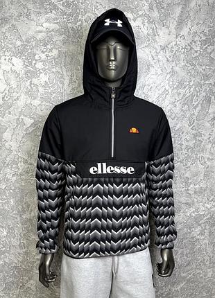 Ellesse кофта анорак m размер флисовая толстовка с принтом