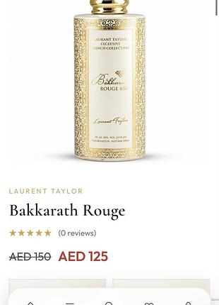 Парфумована вода  bakkarath rouge 650 із колекції exclusive french collection від бренду laurent taylor (об'єм 80 мл)