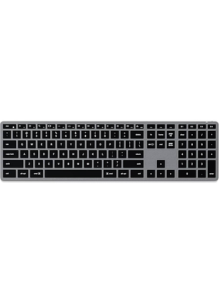 Клавиатура satechi slim x3 bluetooth backlit keyboard для mac с цифровым блоком, space gray