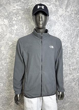 The north face кофта толстовка l размер флисовая серая трекинговая