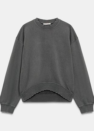 Свитшот кофта худи свитер вареный s размер 44 zara