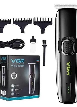 Машинка для стрижки волосся та бороди професійна акумуляторна vgr v-020