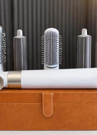 Стайлер hot air styler 5в1 для укладки волос, 1000 вт, 5 насадок, с кейсом белый