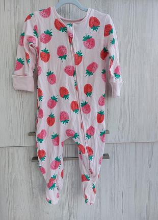 Хлопковый человечек matalan для девочки 3-6м
