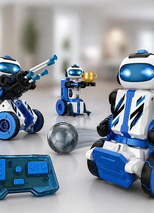 Конструктор робот kit 3в1 футболист/снайпер/вратарь / робот-игрушка footballer/sharpshooter/gripper, 220 деталей белый
