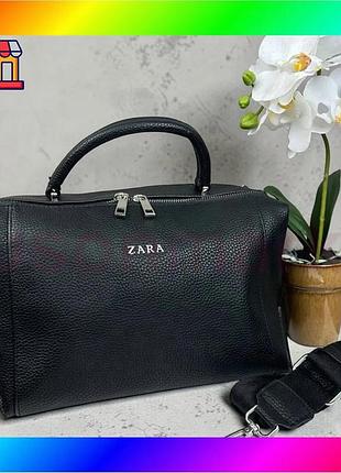 Bs качественная женская сумка best mix стиль зара, сумочка классическая zara черная bas77/n