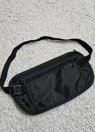 Сумка на пояс ultra travel bag black, ультратонка сумка на пояс чорна, mva (74264379)