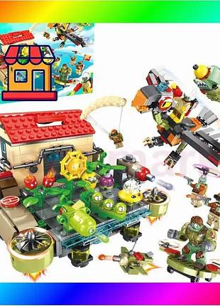 Bs большой детский конструктор best mix растения против зомби dz0005 plants vs zombies фигурки 998 дет bas77/n