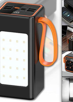 Повербанк 100000 mah з led-ліхтариком і швидкою зарядкою hoco ja88a 22.5w