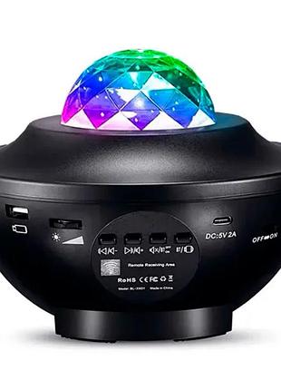 Проектор-ночник bluetooth/usb колонкой и пультом управления sky light (sl-43999)