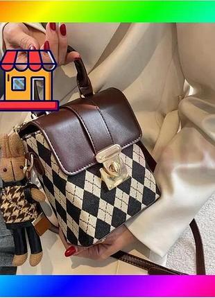 Bs маленькая детская сумочка best mix с брелком игрушкой, мини сумка для девочек с зайчиком ромбик кор bas77/n