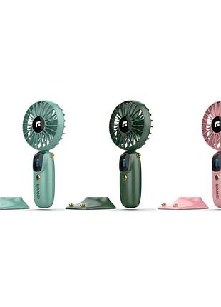 Портативный мини вентилятор mini fan and892 с подставкой для телефона и дисплеем