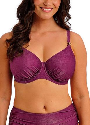 Купальный лиф fantasie paros coast 506101 с люрексом полной чашкой на косточках мягкий 85f ежевий (193773741291 )