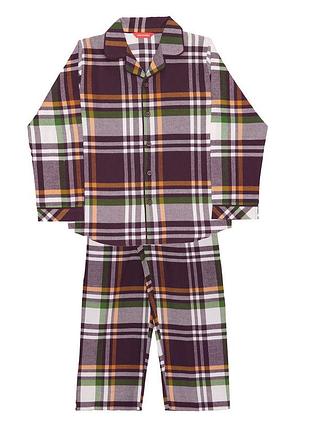 Пижама детская унисекс cyberjammies wild slumber 3311 в шотландскую клетку 8-9 лет/134 см фиолетовый в клетку (5051877697355)