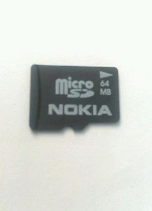 Карта памяти microsd 64mb nokia micro sd 64 мб
