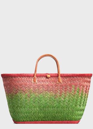 Сумка пляжная le comptoir de la plage aravola mm_bicolor_814 one size красный-зеленый (zik0000027982)
