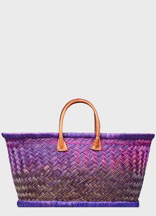 Сумка пляжна le comptoir de la plage aravola bm_bicolor_255 плетений кошик із соломи one size фіолетовий-сірий (zik0000028750)