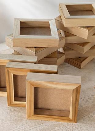 Глубокие деревянные рамки-ветрины shadow box. 5