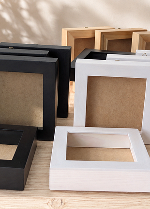 Глубокие деревянные рамки-ветрины shadow box. 7