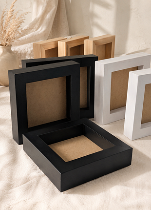 Глубокие деревянные рамки-ветрины shadow box. 8